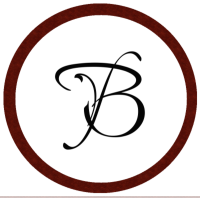 the letter b in a red circle